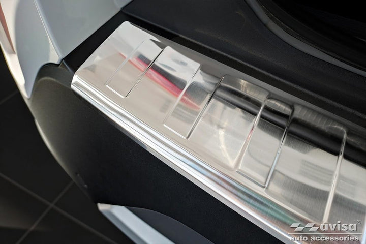 Avisa Edelstahl Heckstossstangenschutz kompatibel mit Dacia Spring 2020- 'Ribs'