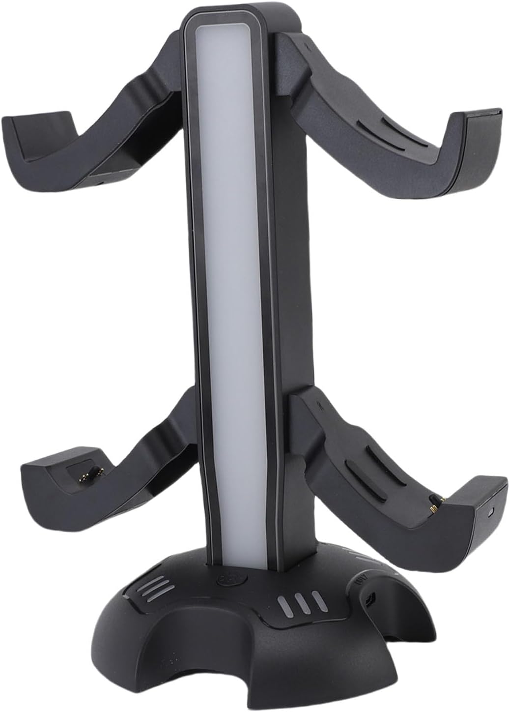 Controller-Ladegerät-Halterung mit 9 RGB-Lichtmodi für Gamer-Desktop, USB-Port-Headset-Ständer, Kabe