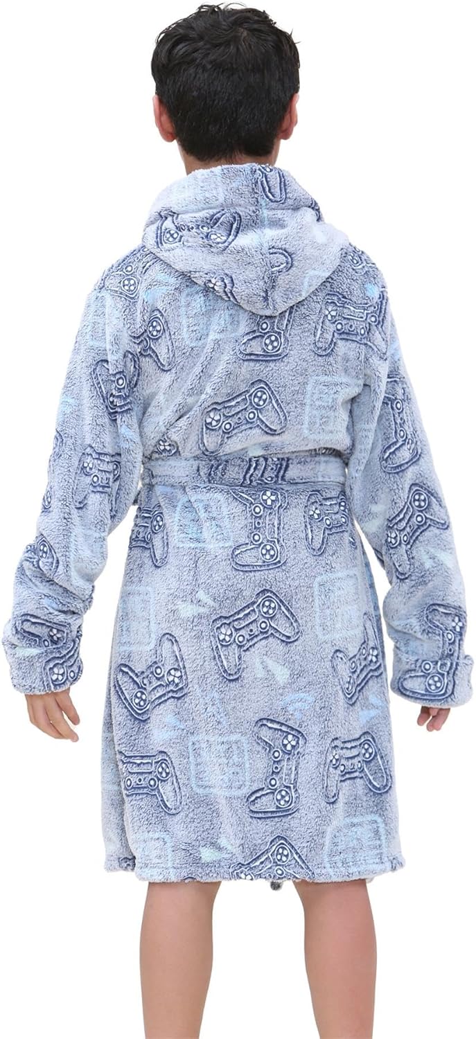A2Z 4 Kids Mädchen Jungen Luxus Vlies Plüsch Stoff Mit Kapuze Robe Glühen In Der Dunkel Morgenmantel