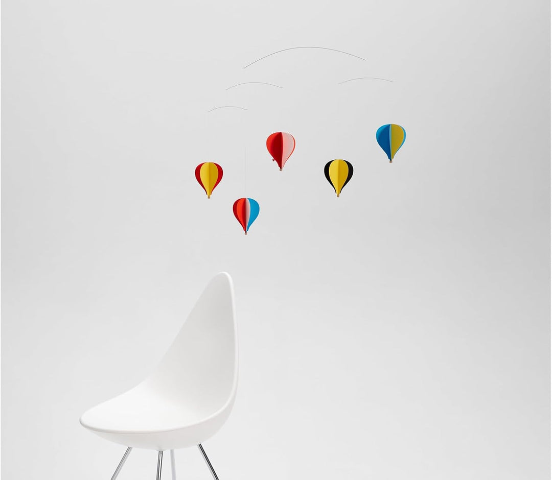 Flensted Mobiles Balloon 5 Mobile, Stahl, Mehrfarbig, 53x62 cm