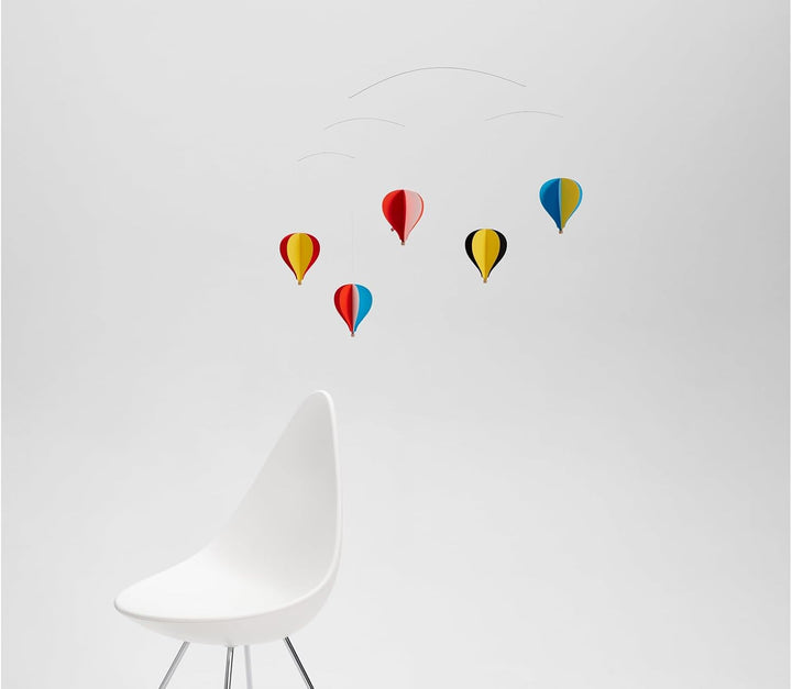 Flensted Mobiles Balloon 5 Mobile, Stahl, Mehrfarbig, 53x62 cm