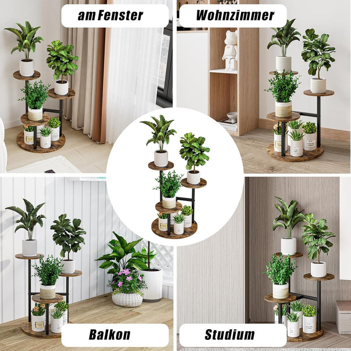Pflanzenständer für den Innenbereich 4 Ebenen mehrere Blumentopfhalter Blumenständer für Terrasse Ga