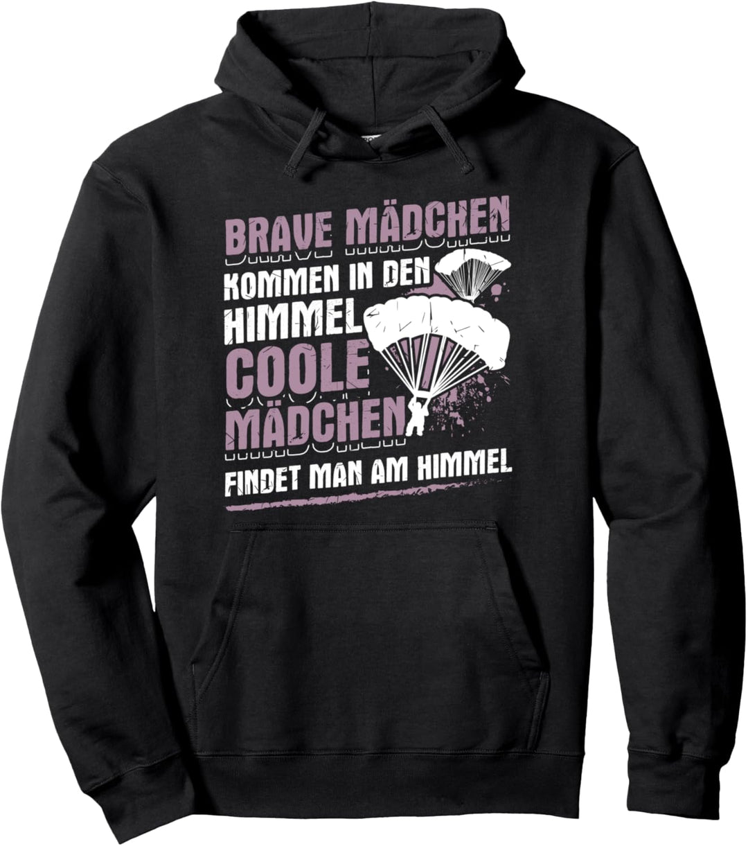 Brave Mädchen Himmel Coole Paragleiter Paragliding Berge Pullover Hoodie