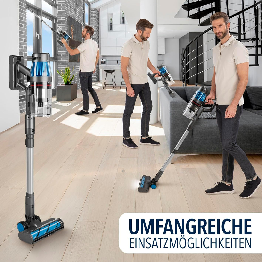 CLEANmaxx AeroTec 500 Staubsauger mit Absaugstation | Handstaubsauger smart & kabellos | automatisch