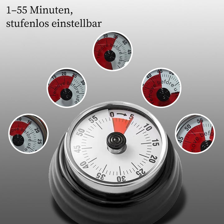 VOVCIG Edelstahl Sauna Timer, mechanischer Uhr-Timer für Saunäle und Wellnesszentren, Sauna-Zubehör,