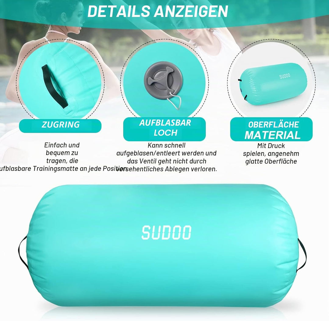 Aufblasbare Gymnastik Air Roll, Aufblasbare Luft Rollen, Air Roller, Gymnastikrolle, Ausbildung Glei