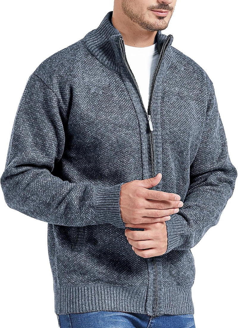 GLESTORE Pullover & Strickjacken Für Herren Cardigan Strickjacke Mit Reissverschluss Stehkragen Wint