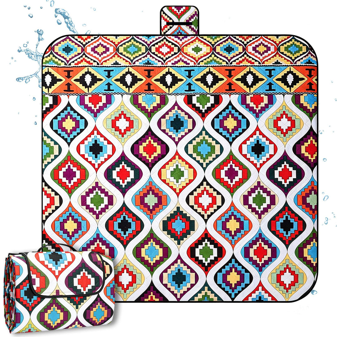 200x200 cm Picknickdecke Wasserdicht 210D Oxford Grosse Picknickbedarf Tragbare Picknickdecken Wasch
