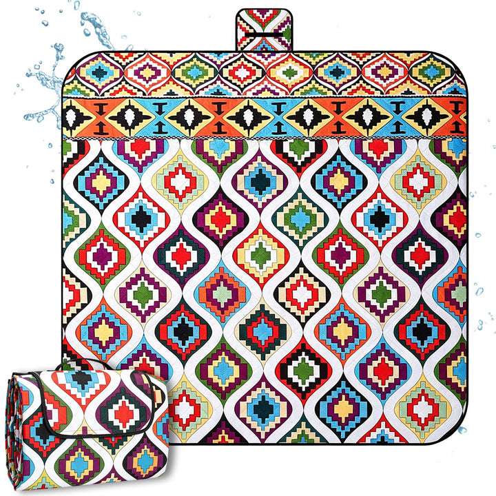200x200 cm Picknickdecke Wasserdicht 210D Oxford Grosse Picknickbedarf Tragbare Picknickdecken Wasch