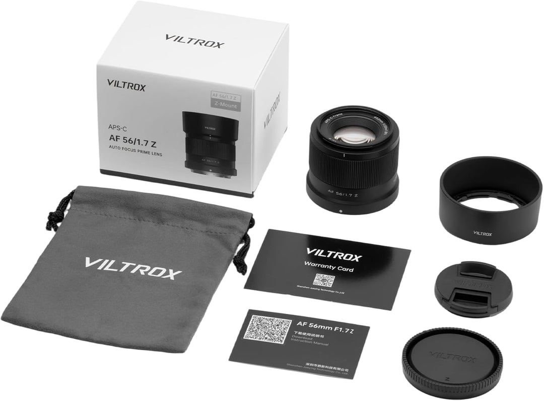VILTROX 56mm F1.7 Z - AF 56mm f1.7 Z-Mount Objektiv, Autofokus APS-C Z-Objektiv für ZFC Z30 Z50 Z5 Z