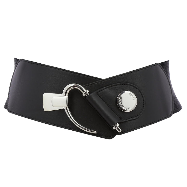 FASHIONGEN - Elastischer Damengürtel aus Rindsleder, DARLENE Schwarz XS, Schwarz XS