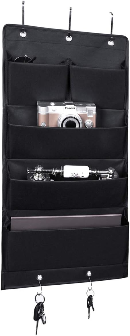 Hängeorganizer Tür Schrank Organizer aus Oxford Tuch Faltbar Hängeregal mit 5 Haken für Handtücher,