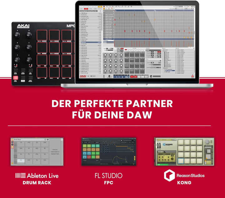 AKAI Professional MPD218 - MIDI Pad Controller, Drum Pad Machine, Beat Maker mit 16 Pads, zuweisbare