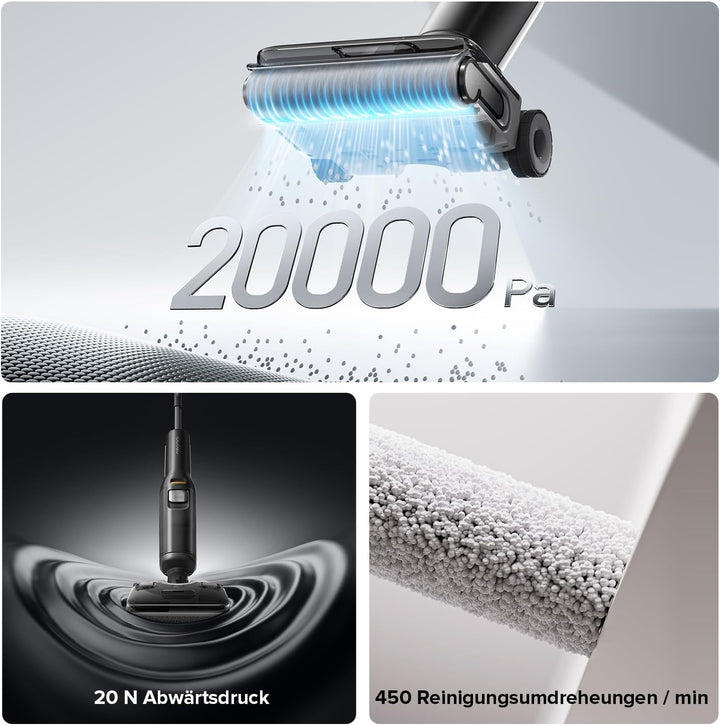 roborock F25 ALT(ACE LITE) Nass Trockensauger, 180° Lie Flat Saugwischer mit 20.000 Pa, Nass Staubsa