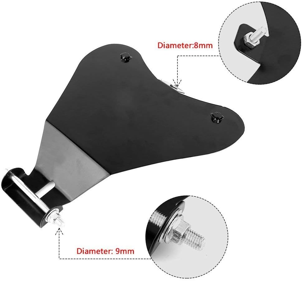 VGEBY 11,8'' X 10,2'' Motorrad Solo Sitz Grundplatte Hochleistungs Stahl-Schutzsitz Grundplatte