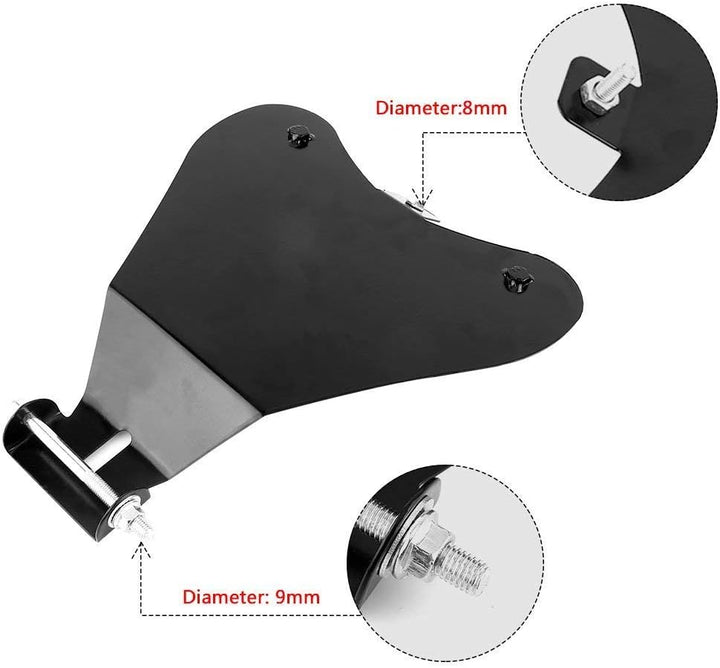 VGEBY 11,8'' X 10,2'' Motorrad Solo Sitz Grundplatte Hochleistungs Stahl-Schutzsitz Grundplatte