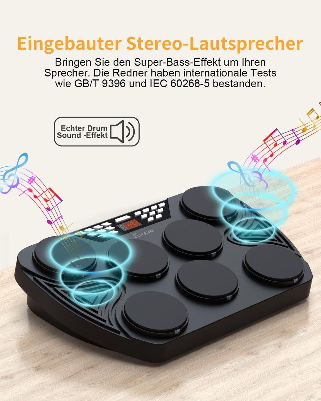 Schlagzeug Elektronisch, 7 Pads Elektronisches Schlagzeug Anschlagsdynamisch, E Drum Unterstützung M
