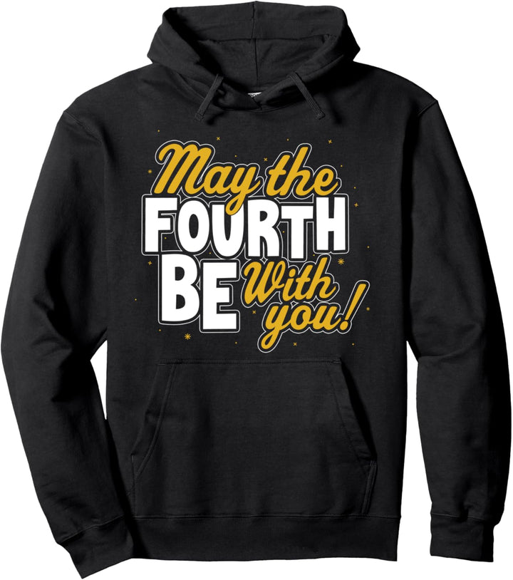 Star Wars May The Fourth Be With You Block Text Pullover Hoodie