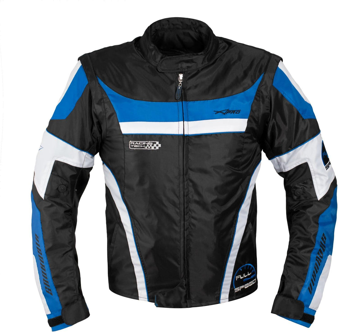 A-pro Motorradjacke für Damen, Nylon, Oxford, Thermoweste, reflektierend L Blau, L Blau