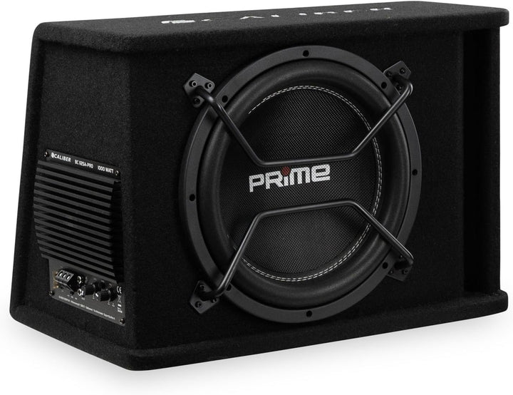 Caliber BC112SA-PRO Subwoofer Aktiv Set für Auto – 12 Zoll Bassbox mit Verstärker – 500W RMS – 1000W
