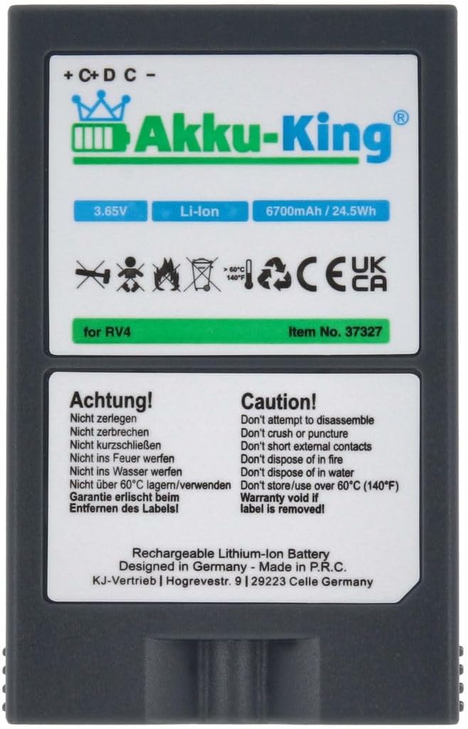 Akku-King Akku kompatibel mit Ring 8AB1S7-0EN0 - Li-Ion 6700mAh - für Spotlight Cam, Video Doorbell