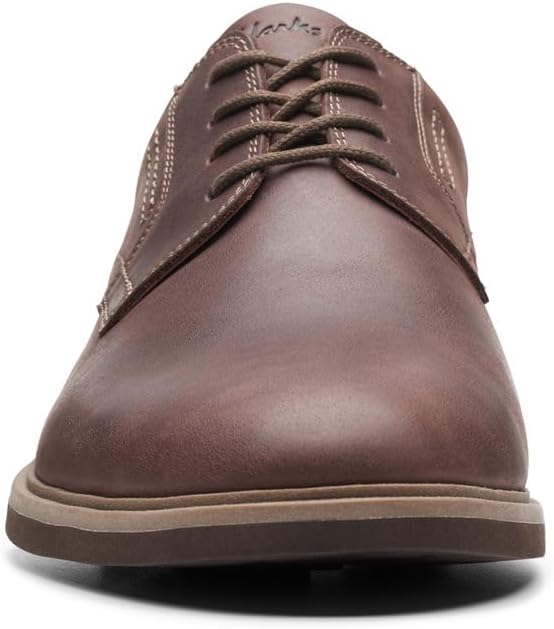 Clarks Damen Malwood-spitzeOxford 41.5 EU Dunkelbraunes Leder, 41.5 EU Dunkelbraunes Leder