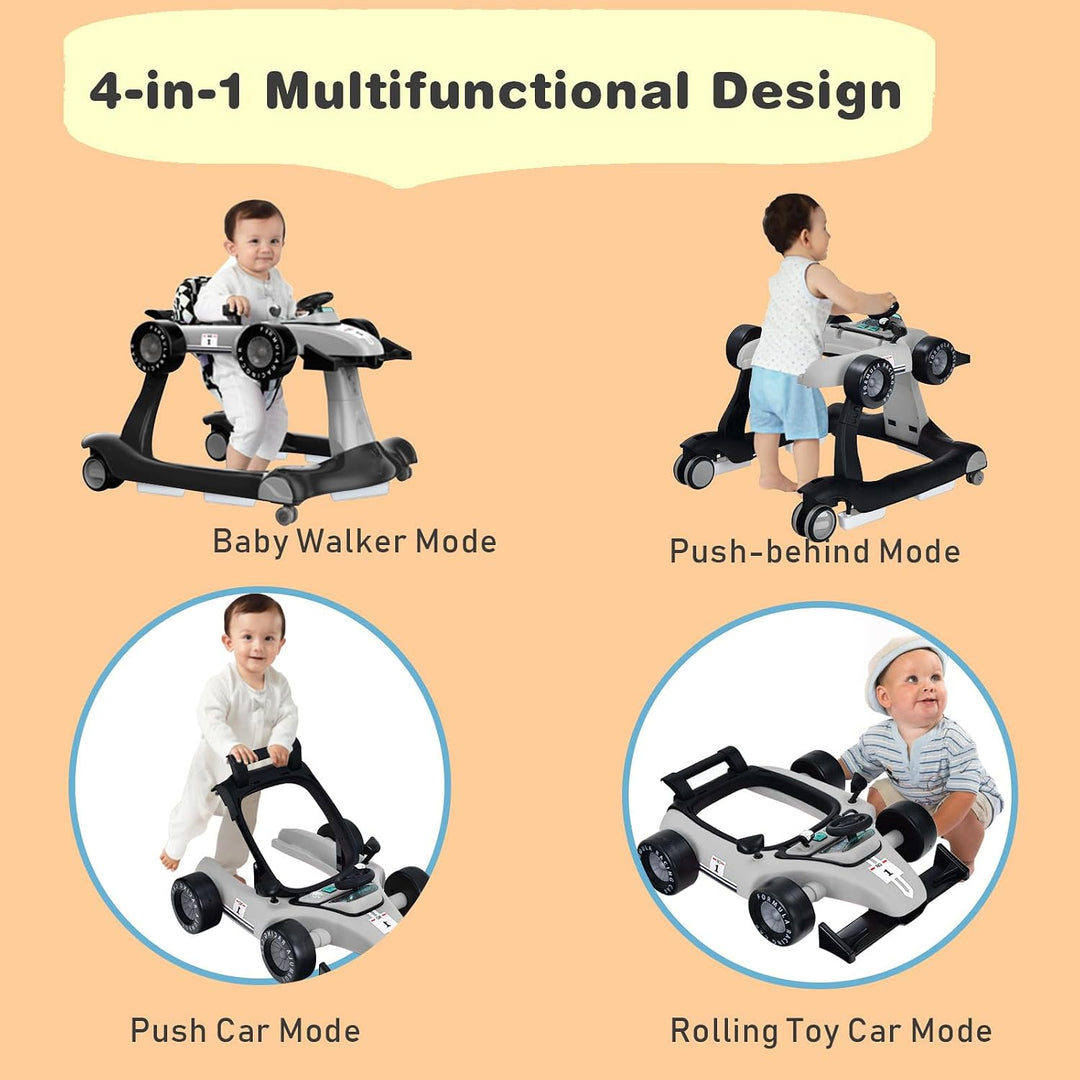 LIFEZEAL Lauflernhilfe Baby Höhenverstellbar &amp; Klappbar, 3 in 1 Babywalker, Baby Gehfrei ab 6 Monate