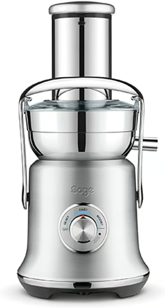 Sage Appliances Nutri Entsafter Cold XL Edelstahl, SJE830BSS Entsafter mit 2 Geschwindigkeiten und 2