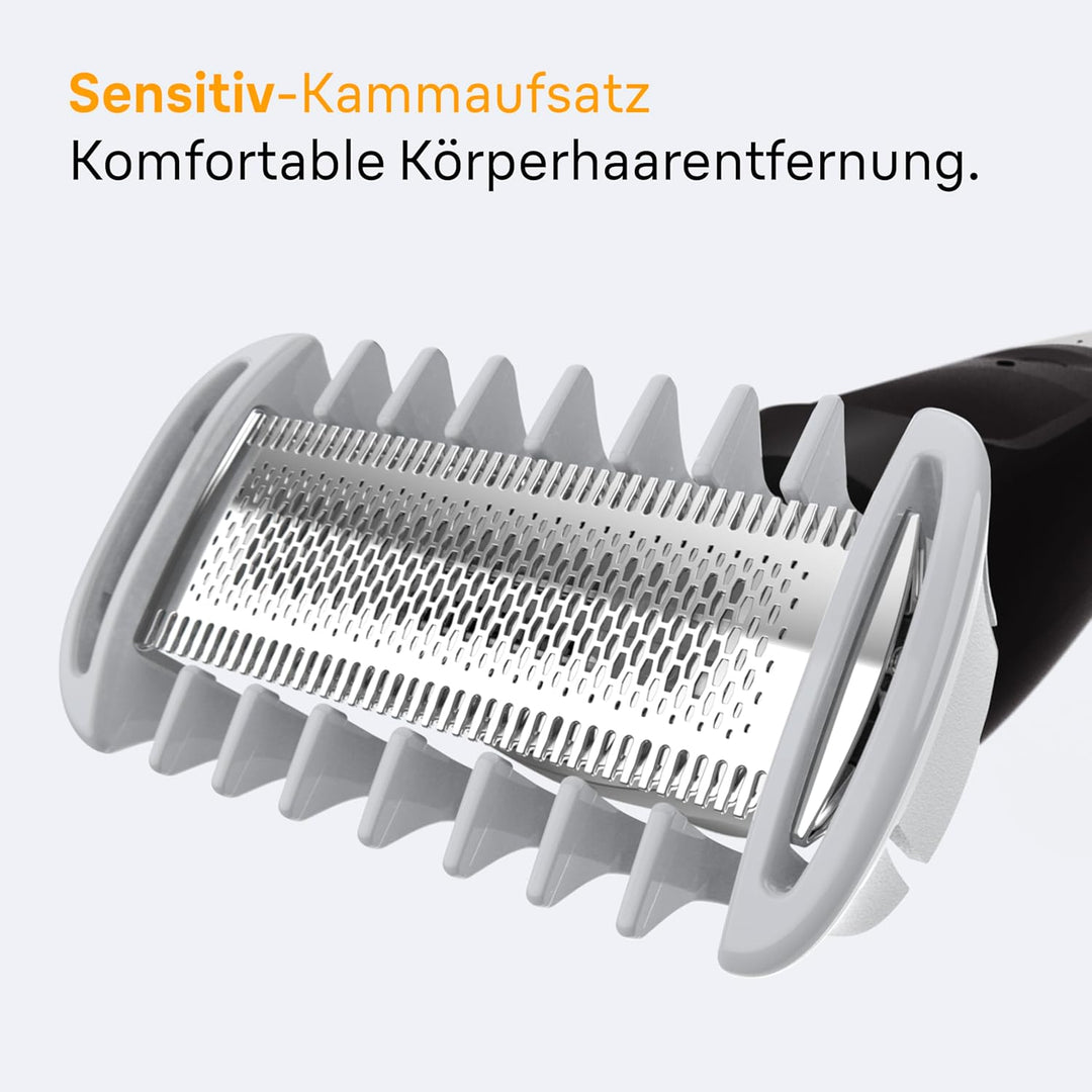 Braun Series X Barttrimmer/ Bodygroomer / Elektrorasierer Herren / Haarschneidemaschine Profi, 6 Auf