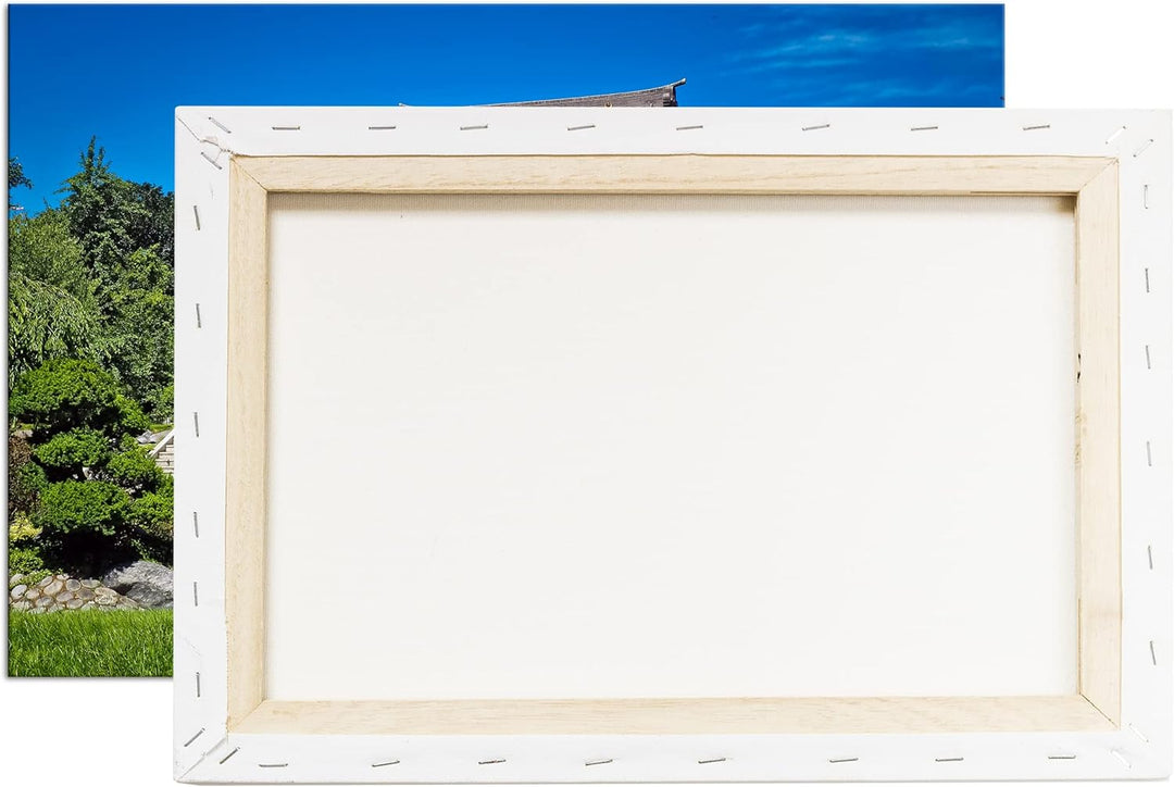 deyoli traditionell japanische Architektur Format: 80x60 als Leinwandbild, Motiv fertig gerahmt auf