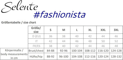 Selente #fashionista Damen Body/Blusenbody aus Baumwolle (made in EU) Langarm und Kurzarm mit Spitze