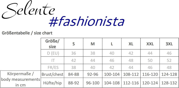 Selente #fashionista Damen Body/Blusenbody aus Baumwolle (made in EU) Langarm und Kurzarm mit Spitze