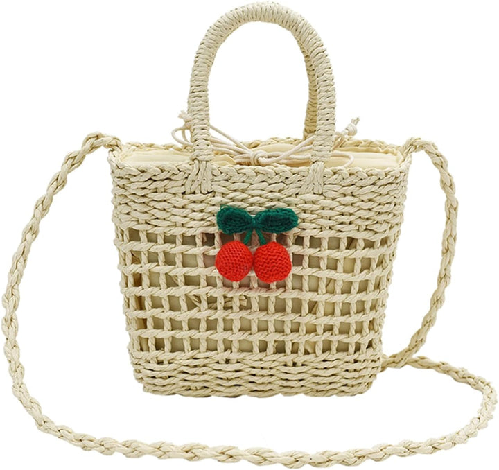 NICOLE & DORIS Stroh Umhängetasche Damen Strohtaschen Sommer Strandtasche Schultertasche Klein Handy