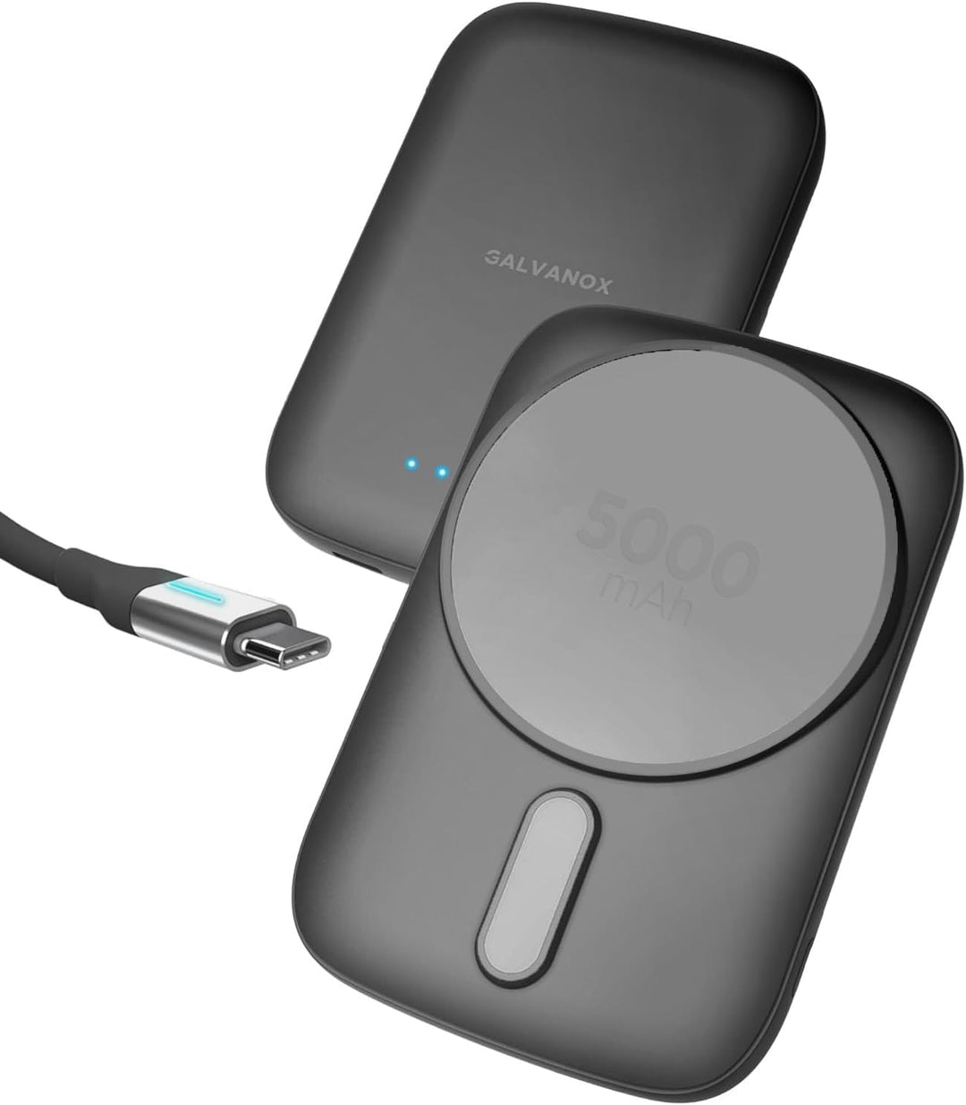 GALVANOX Magnetische Powerbank für Samsung-Handys (15 W) Kabelloses Laden Akku Pack für Android, Gal