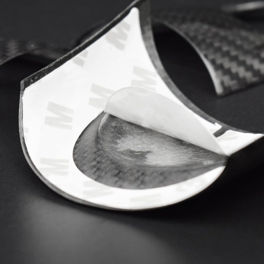 KUNGKIC Kohlefaser-Auto-Lenkrad-Tasten-Aufkleber für Mini Cooper R55 Clubman R56 R57 Zubehör Schwarz