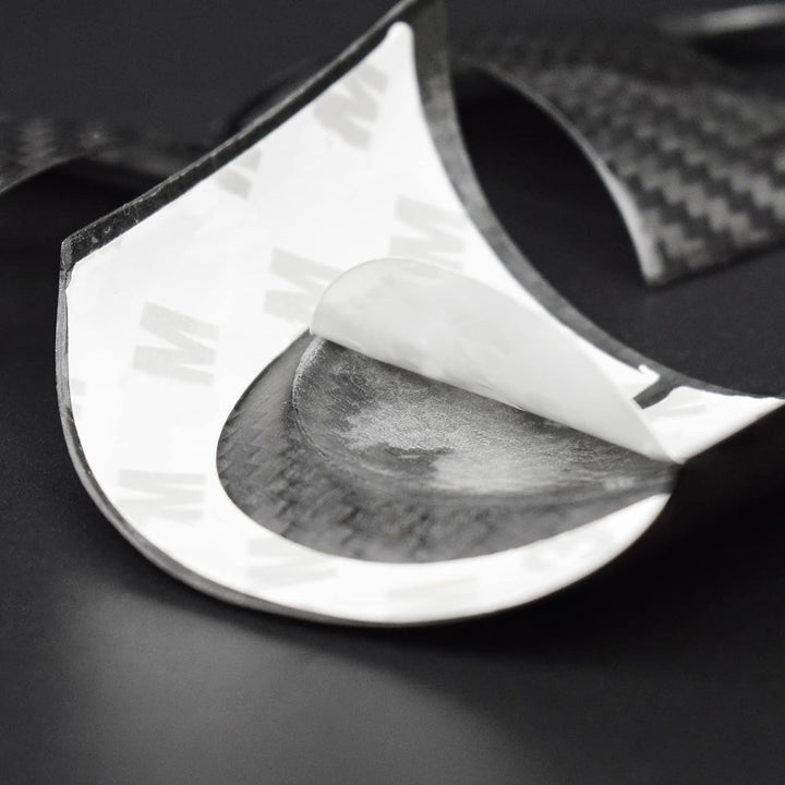 KUNGKIC Kohlefaser-Auto-Lenkrad-Tasten-Aufkleber für Mini Cooper R55 Clubman R56 R57 Zubehör Schwarz