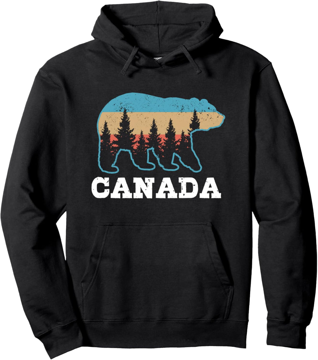 Canada Vintage Grizzly Bear Nature Souvenir Geschenk Pullover Hoodie