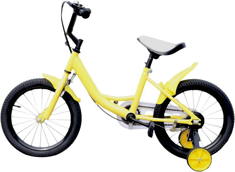 GramStudio 16 Zoll Kinderfahrrad, Kinderfahrräder mit Abnehmbare Stützrädern und Schutzbleche Mädche