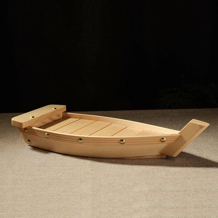 Haowul Holz Sushi -Boot, Das Grossgrösse Japanische Sashimi -Platte Japanische Küche Meeresfrüchte -