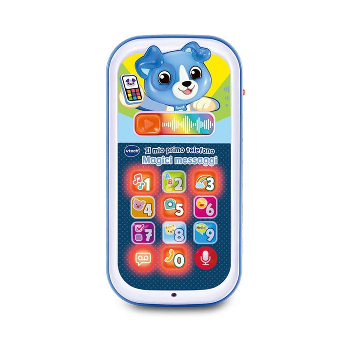 VTech Mein erstes Telefon – Magische blaue Nachrichten, interaktives Telefon für Kinder, lernen Sie