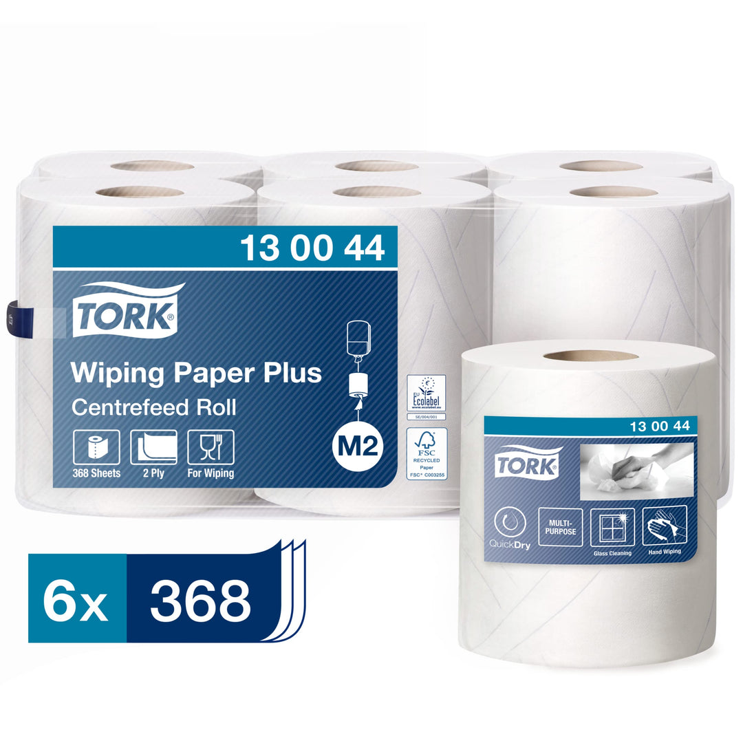 Tork 130044 Starke Mehrzweck Papierwischtücher für das M2 Innenabrollung Spendersystem / 2-lagiges s