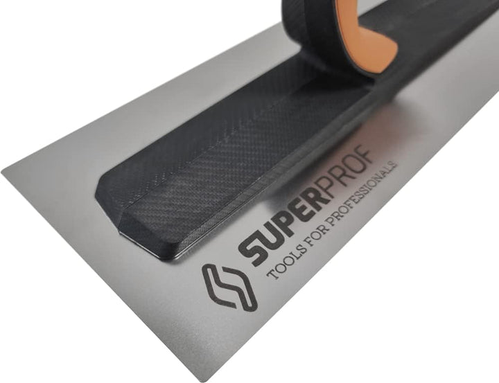 Super Prof by Maurerfreund, FLEX Comfort-Glättekelle, Extraleichte Carbon-Stütze mit Softgriff, Flex