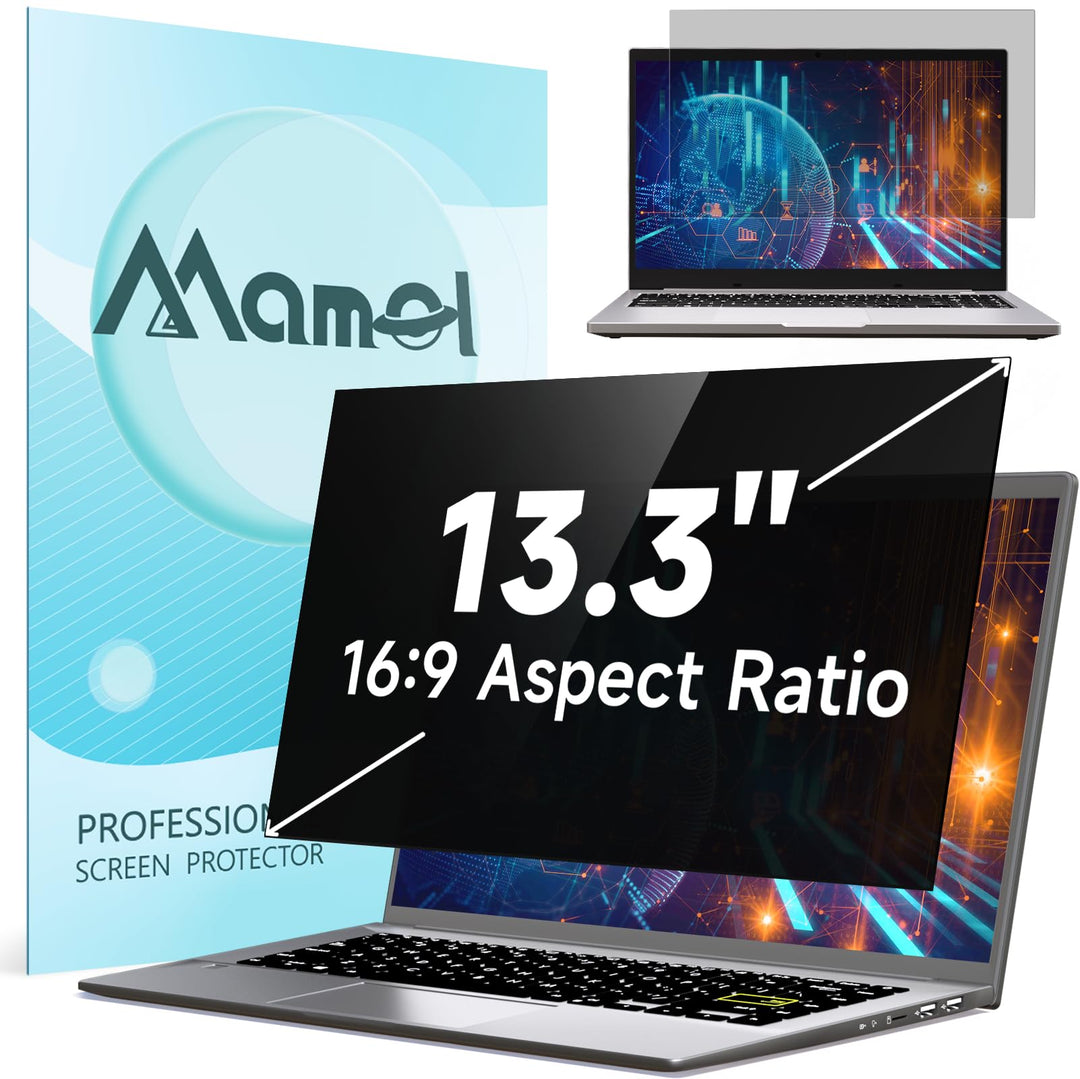 Mamol Sichtschutz 13.3 Zoll Blickschutzfilter für 16:9 Laptop, Blickschutzfolie Laptop Screen Filter