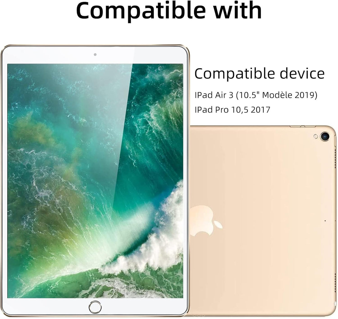 NEW'C 2 Stück, Schutzfolie für iPad Air 3 10,5 Zoll (2019), iPad Pro 10,5 Zoll (2017) und ein Ausric
