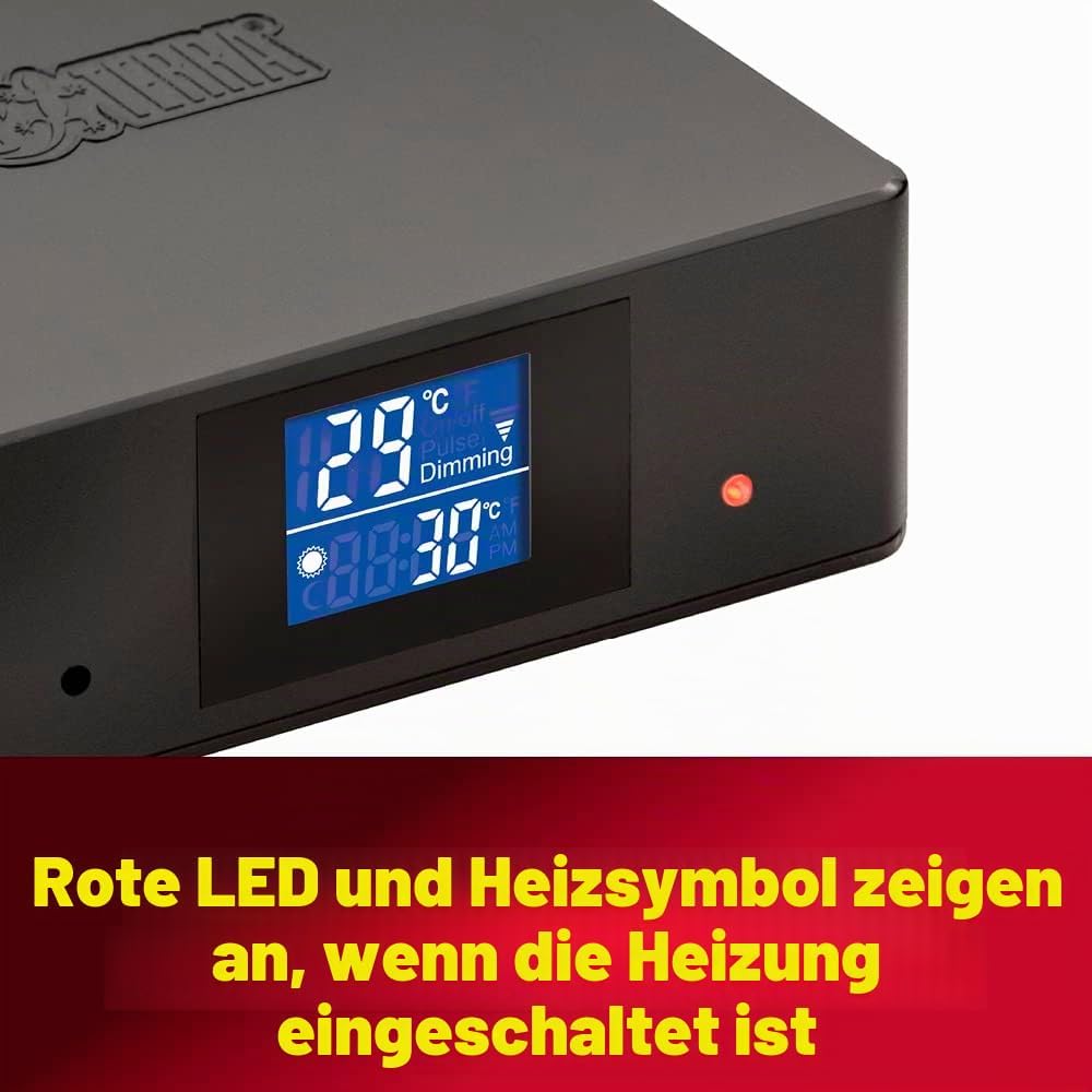 Exo Terra Thermostat mit Tag-/ Nacht-Zeitschaltuhr und Zwei Anschlüssen, steuert Heizgeräte bis zu 3