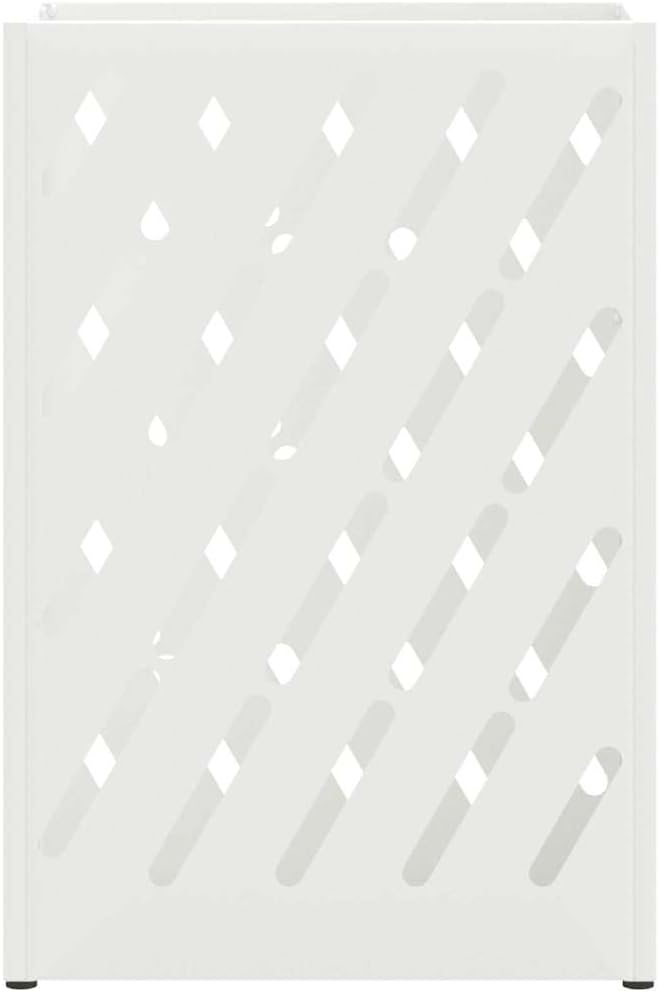 vidaXL Sonnenschirmhalter Weiss 28 x 12 x 41 cm Stahl, Stylischer Regenschirmständer, rechteckiges S
