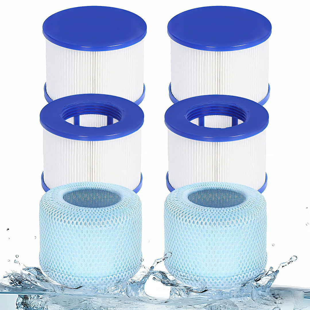 Ersatz Whirlpool Filter für Aufblasbares Spa, Pool Filterkartuschen mit Schutznetze für Aquaparx, In
