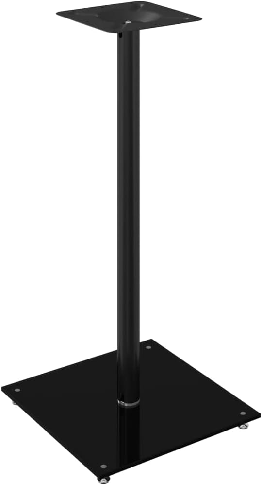 vidaXL Lautsprecher-Ständer 2 STK. Schwarz Hartglas 1 Säule 40 x 40 x 86 cm Schwarz, 40 x 40 x 86 cm