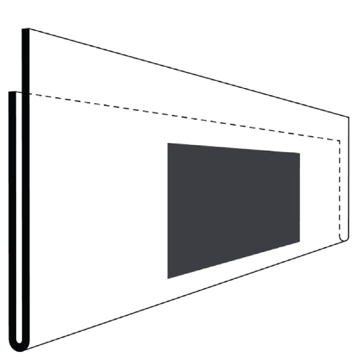 Krog Etikettenhalter magnetisch mit verkürzter Rückseite, 210 x 50 mm, 50 Stück Klar