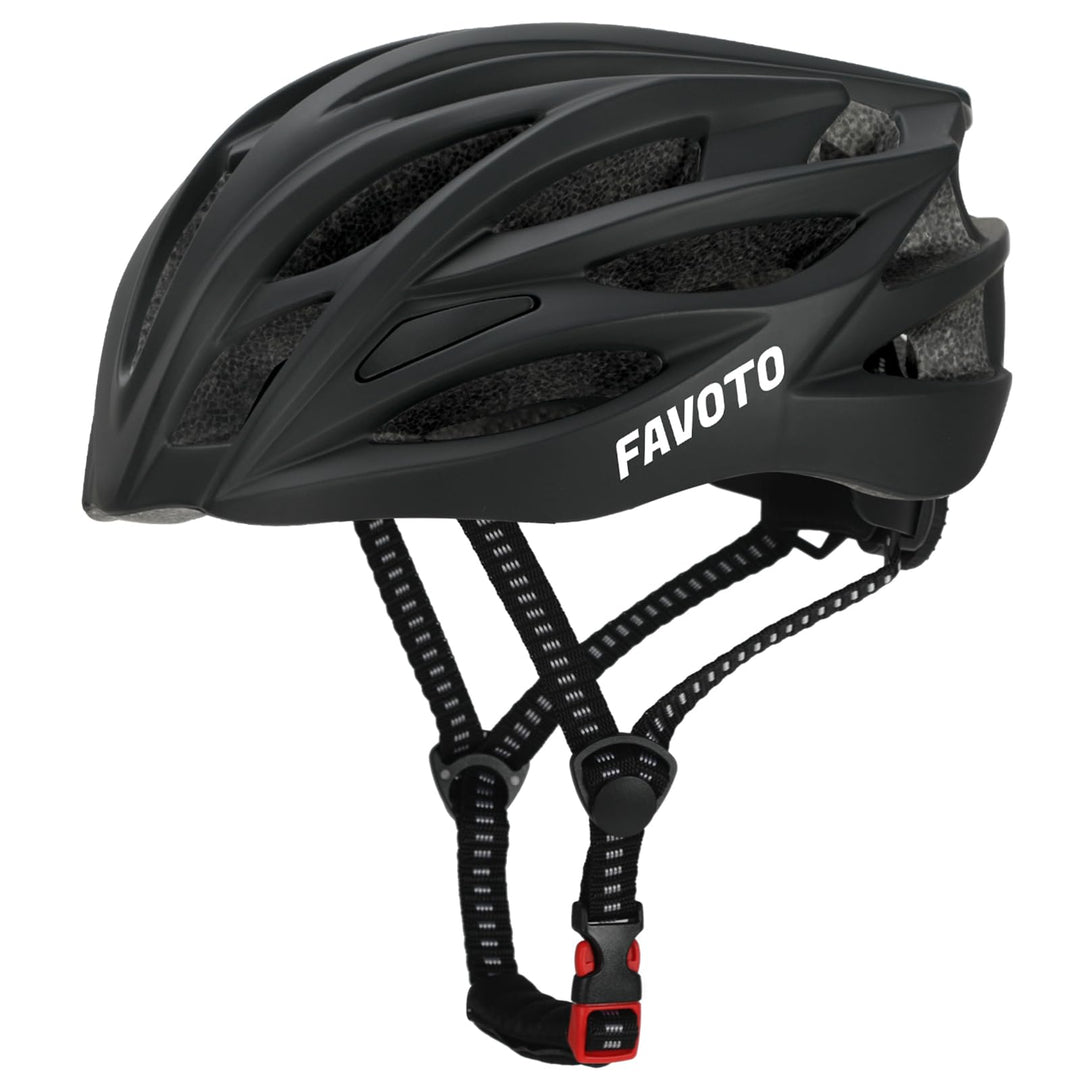 Favoto Fahrradhelm für Erwachsene Fahrrad Helmet mit Abnehmbarer Innenfutter Verstellbar Rennradhelm